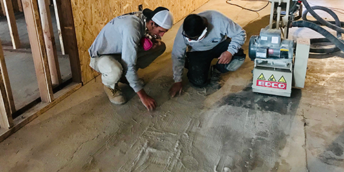 Concrete cracks repairs and grinding