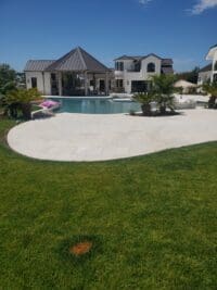 Concrete resurfacing and backyard makeover